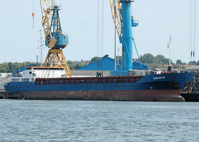 Photograph of the vessel  Krempertor pictured on the River Tyne on 8th August 2010