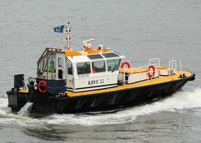 Photograph of the vessel pv KRVE 55 pictured passing Vlaardingen on 21st June 2010