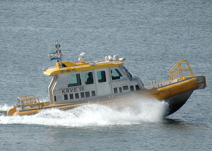 Photograph of the vessel  KRVE 58 pictured passing Vlaardingen on 21st June 2010