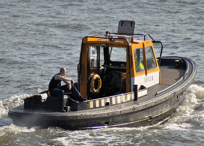 Photograph of the vessel  KRVE 9 pictured passing Vlaardingen on 27th June 2011