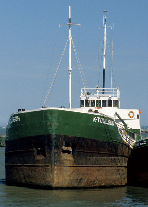 Photograph of the vessel  K/Toulson pictured at Gravesend on 16th May 1998