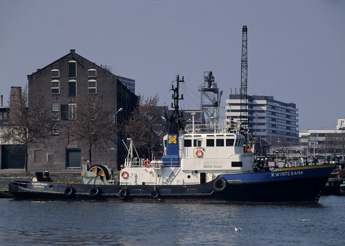 Photograph of the vessel  Kwintebank pictured in Koningin Wilhelminahaven, Rotterdam on 14th April 1996