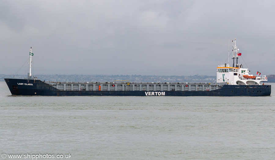 Photograph of the vessel  Lady Clara pictured approaching Ridham Dock on 19th July 2025