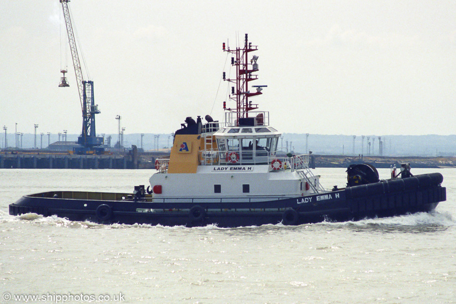 Photograph of the vessel  Lady Emma H pictured at Thamesport on 16th August 2003