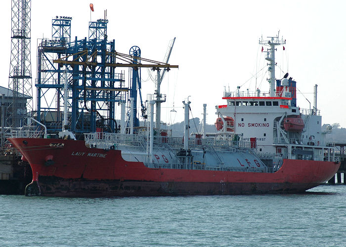 Photograph of the vessel  Lady Martine pictured at Fawley on 22nd April 2006