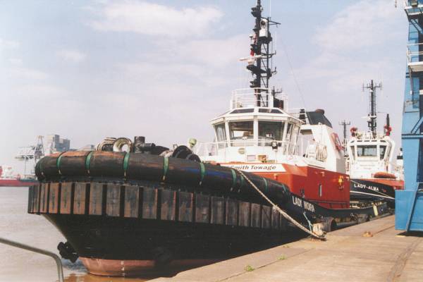 Photograph of the vessel  Lady Moira pictured in Immingham on 18th June 2000