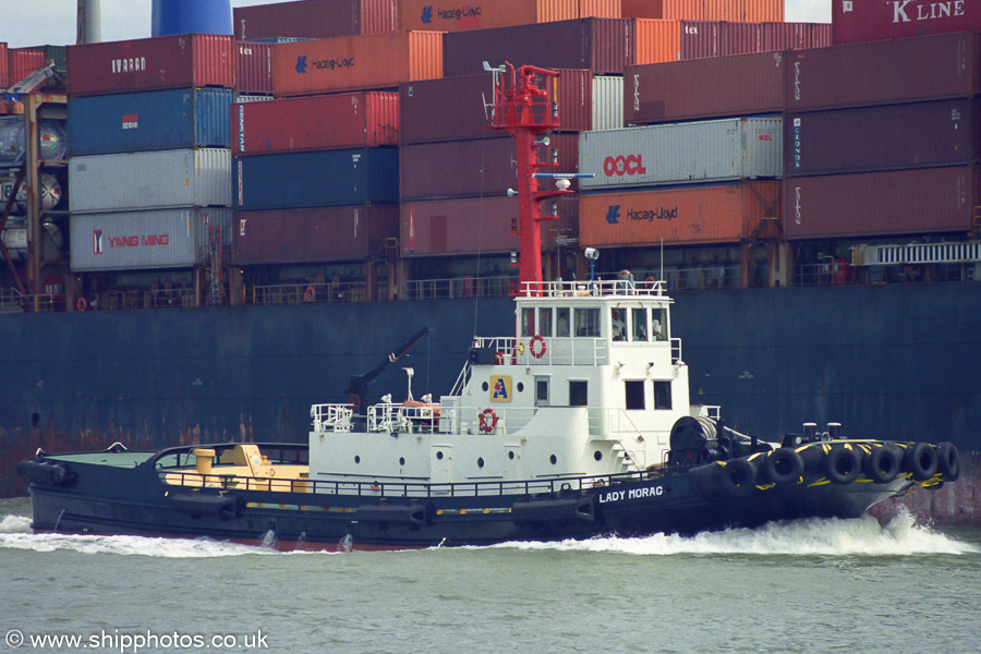 Photograph of the vessel  Lady Morag pictured at Thamesport on 16th August 2003