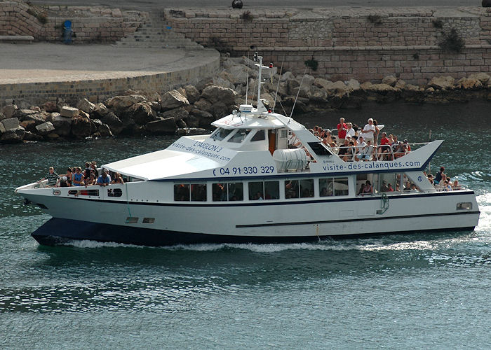 Photograph of the vessel  L'Aiglon 3 pictured at Marseille on 11th August 2008
