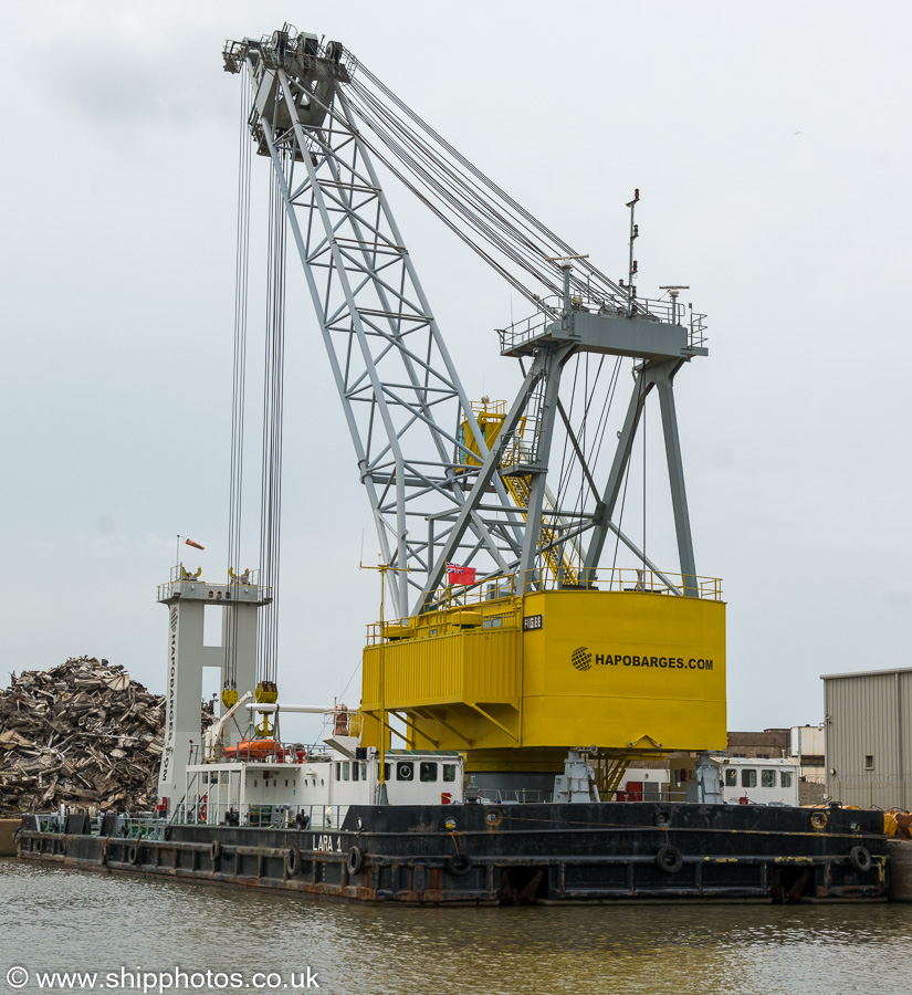 Photograph of the vessel  Lara 1 pictured in Canada Dock, Liverpool on 3rd August 2019