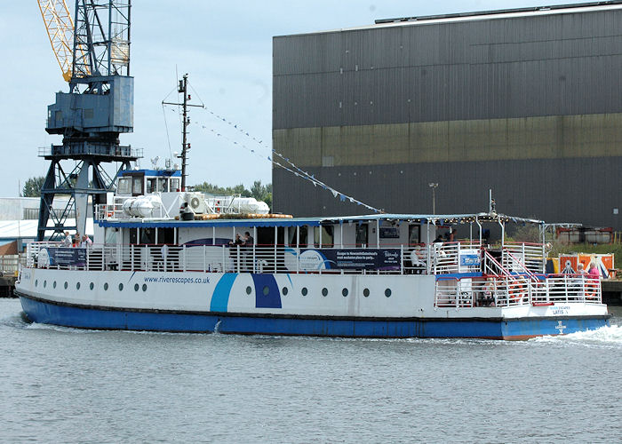 Photograph of the vessel  Latis pictured on the River Tyne on 8th August 2010