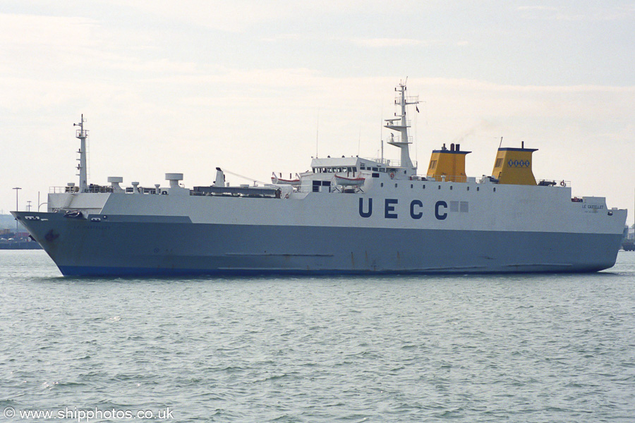 Photograph of the vessel  Le Castellet pictured departing Southampton on 21st April 2002