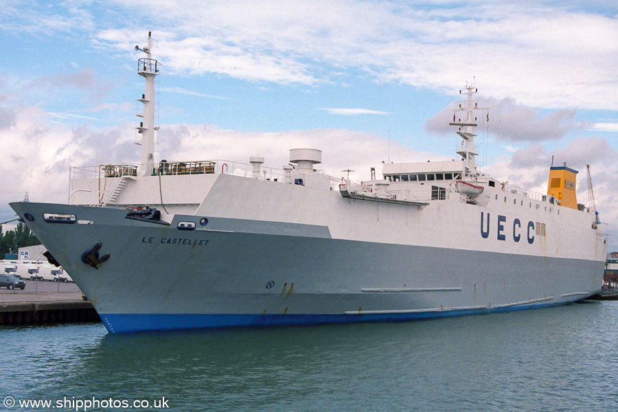 Photograph of the vessel  Le Castellet pictured departing Southampton on 21st April 2002