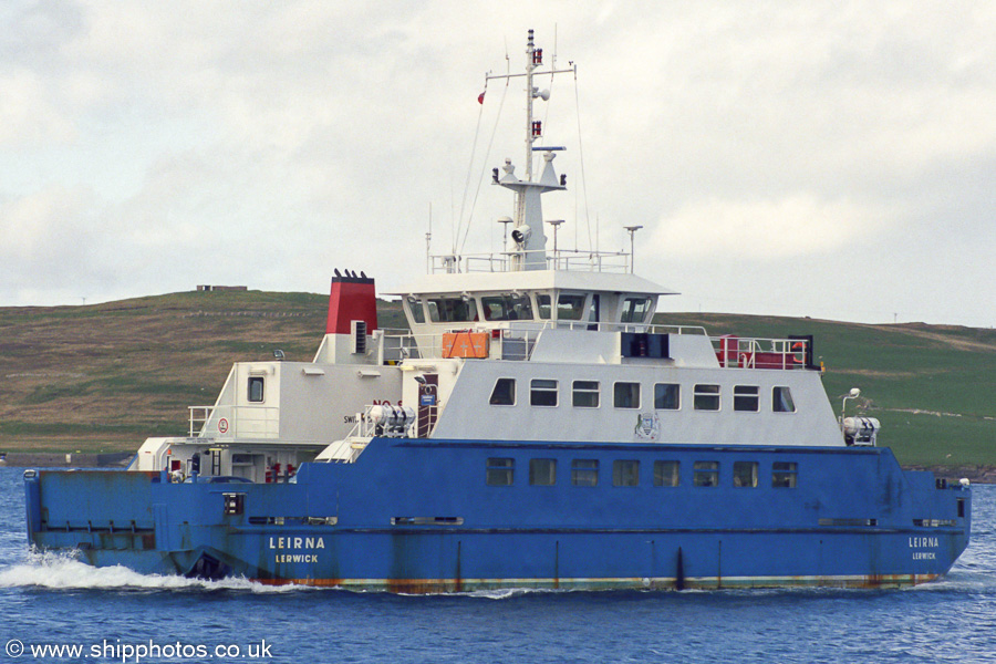 Leirna pictured approaching Lerwick on 11th May 2003