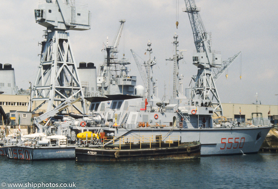 Photograph of the vessel ITS Lerici pictured in Portsmouth Naval Base on 29th May 1989