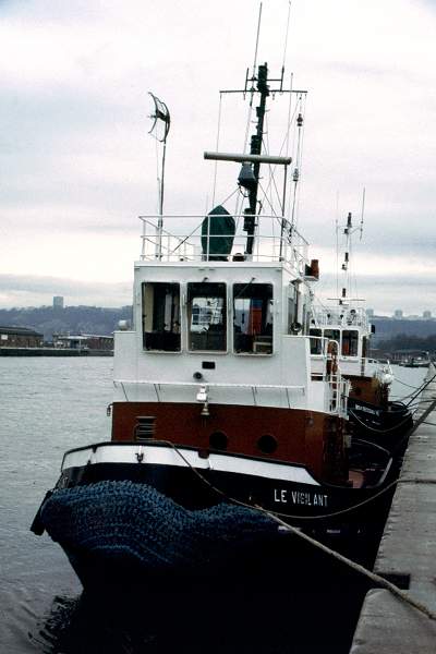 Photograph of the vessel  Le Vigilant pictured in Rouen on 5th March 1994