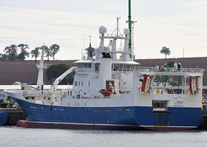 Photograph of the vessel fv Libas pictured at Montrose on 12th September 2013