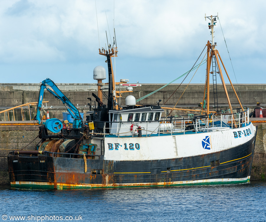 Photograph of the vessel fv Liberty pictured at Fraserburgh on 12th September 2024