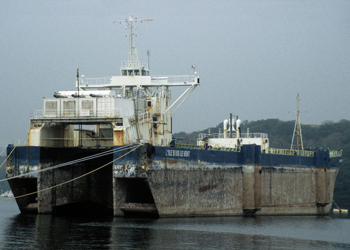  L'Ile Sous le Vent pictured laid up in the River Fal on 27th September 1997
