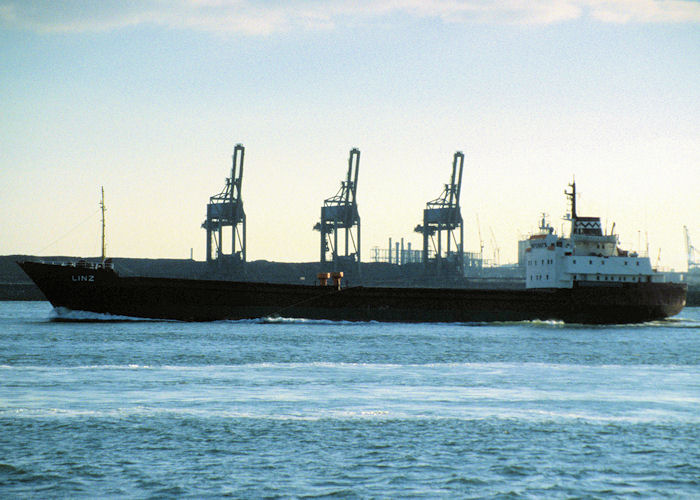 Photograph of the vessel  Linz pictured passing Hoek van Holland on 20th April 1997