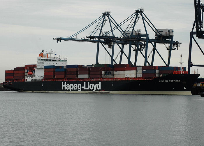 Photograph of the vessel  Lisbon Express pictured at Thamesport on 6th May 2006