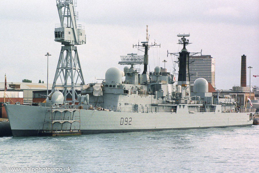 HMS Liverpool pictured in Portsmouth Dockyard on 27th September 2003