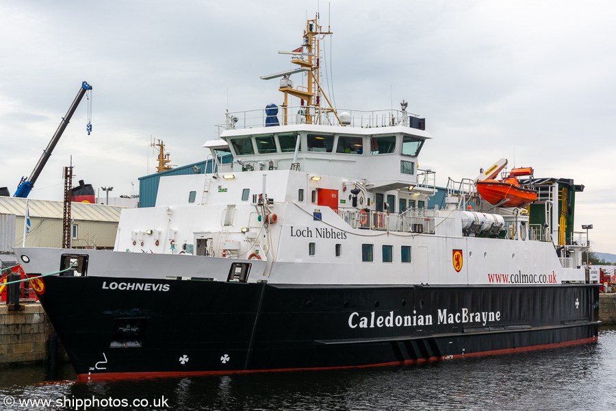 Photograph of the vessel  Loch Nevis pictured in James Watt Dock, Greenock on 27th September 2023