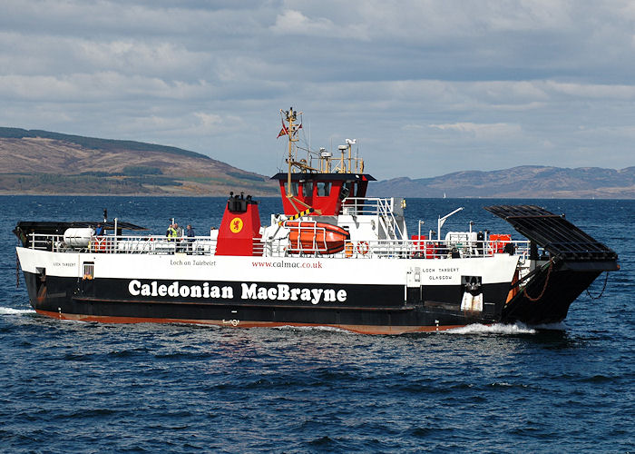 Photograph of the vessel  Loch Tarbert pictured arriving at Lochranza on 3rd May 2010