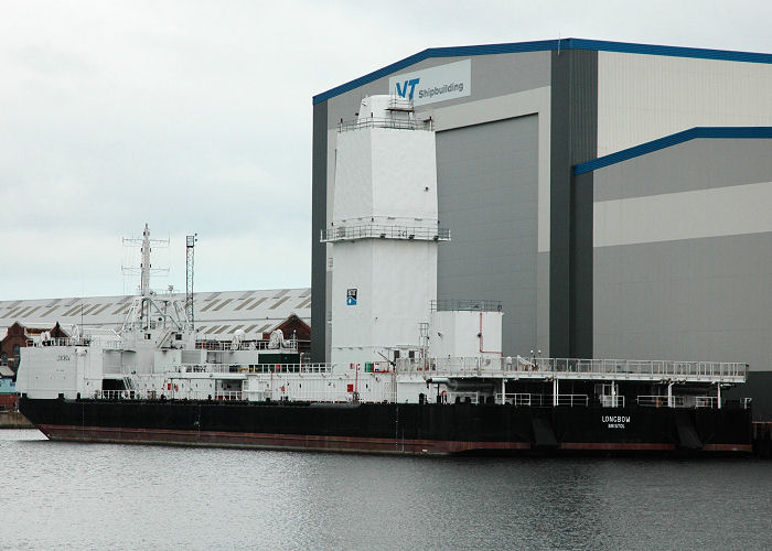 Photograph of the vessel  Longbow pictured laid up in Portsmouth Naval Base on 3rd July 2005