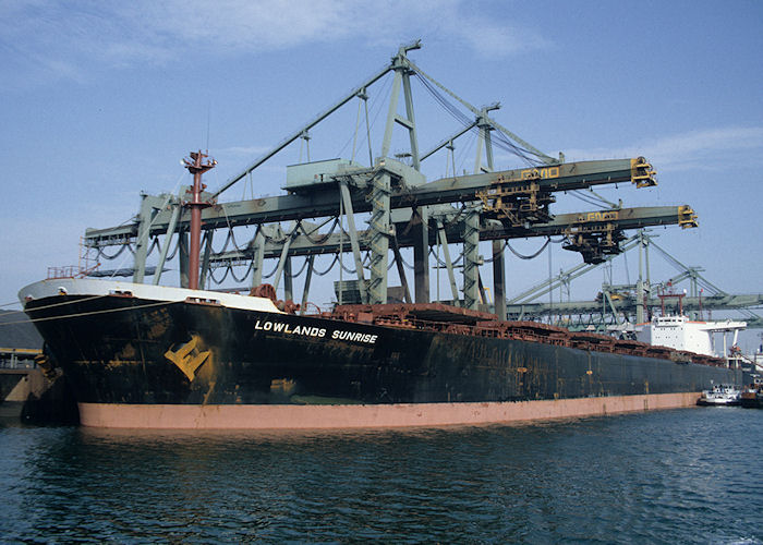 Photograph of the vessel  Lowlands Sunrise pictured in Mississippihaven, Europoort on 27th September 1992