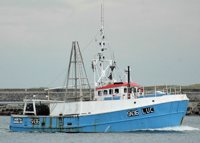 Photograph of the vessel fv Luc pictured passing North Shields on 9th August 2010