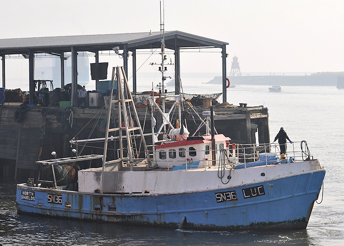 Photograph of the vessel fv Luc pictured arriving at the Fish Quay, North Shields on 25th March 2012