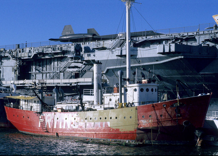 Photograph of the vessel  Lightship #115 pictured preserved at New York on 18th September 1994
