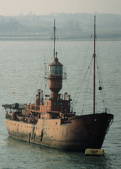 Photograph of the vessel  Light Vessel No. 18 pictured laid up at Harwich on 15th April 1996