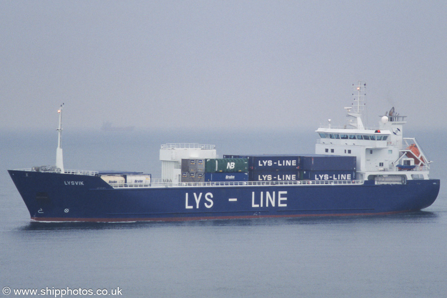Photograph of the vessel  Lysvik pictured on the Westerschelde passing Vlissingen on 20th June 2002