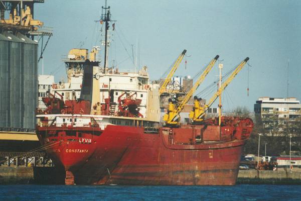 Photograph of the vessel  Lyvia pictured in Southampton on 9th March 1998