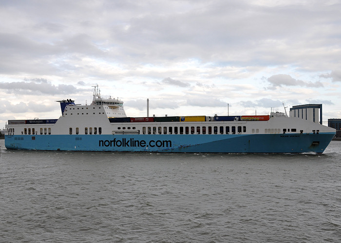 Photograph of the vessel  Maas Viking pictured departing Vlaardingen on 22nd June 2012