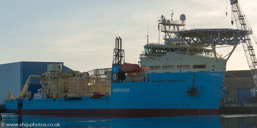 Photograph of the vessel cs Maersk Connector pictured at Blyth on 27th December 2016