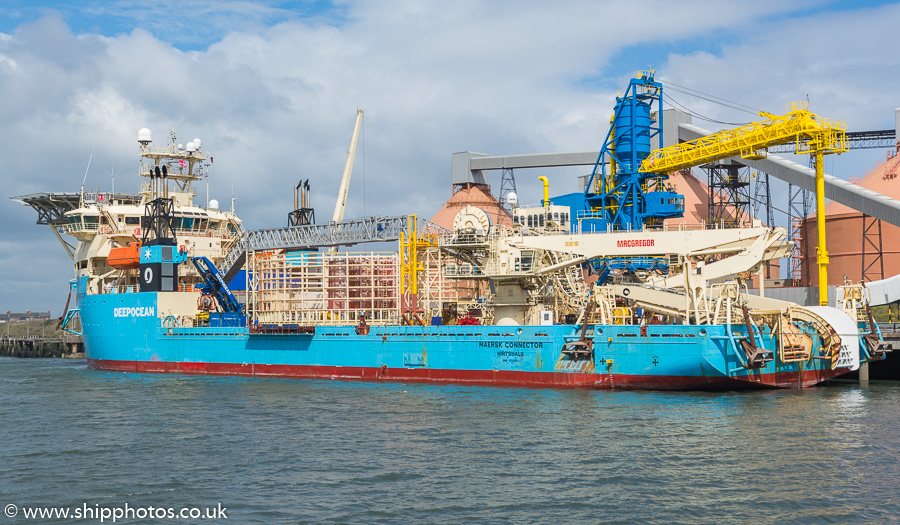 Maersk Connector pictured at Blyth on 4th May 2019