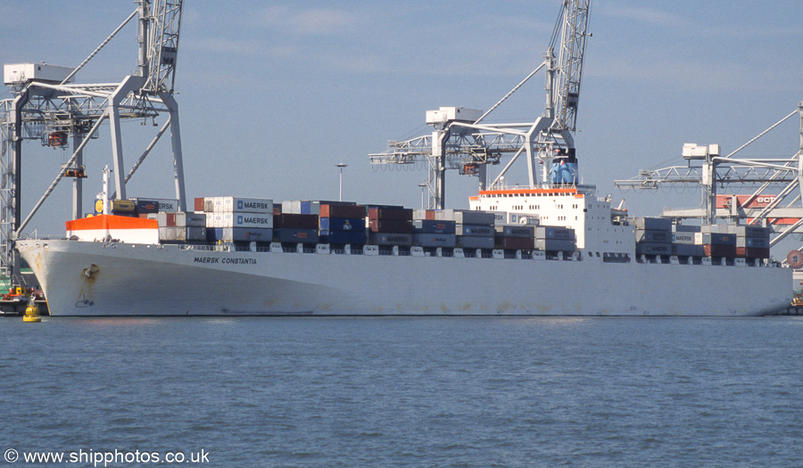 Photograph of the vessel  Maersk Constantia pictured in Prins Willem Alexanderhaven, Rotterdam on 17th June 2002