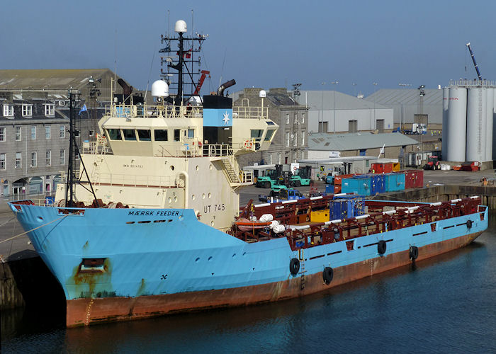 Photograph of the vessel  Mærsk Feeder pictured at Aberdeen on 7th May 2013