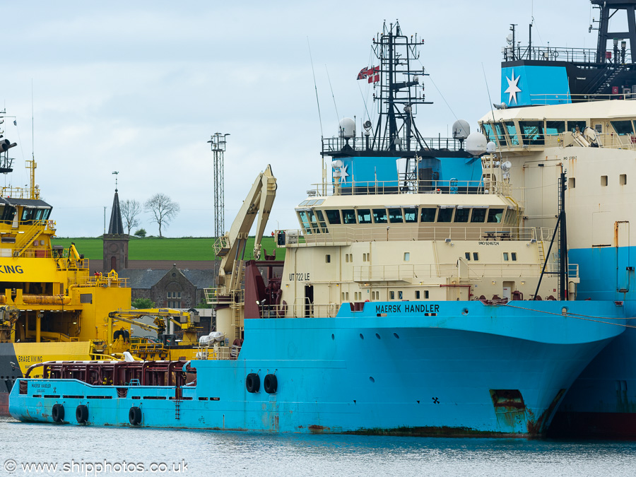 Photograph of the vessel  Maersk Handler pictured at Montrose on 22nd May 2022