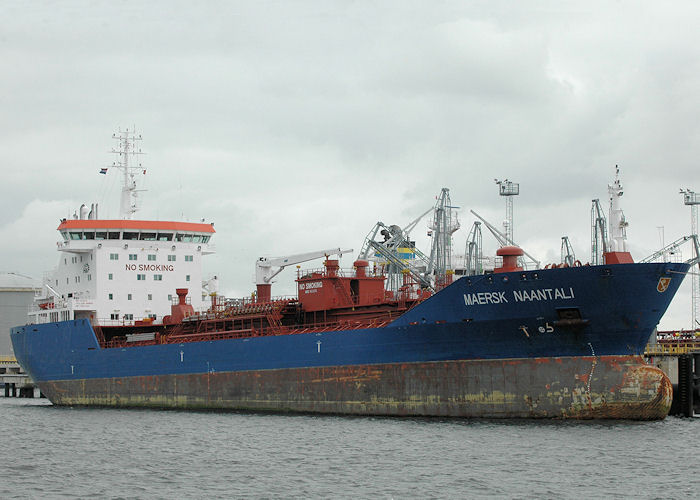 Photograph of the vessel  Maersk Naantali pictured in the 7e Petroleumhaven, Europoort on 20th June 2010