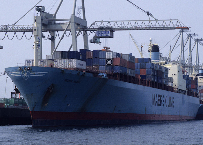 Maersk Nanhai pictured in Hamburg on 23rd August 1995