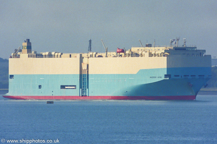  Maersk Wind pictured arriving at Southampton on 29th August 2002