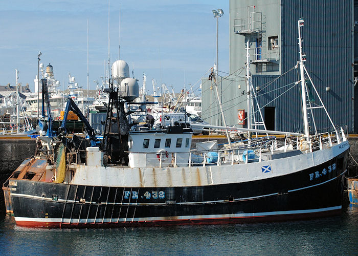 Photograph of the vessel fv Maimai pictured at Fraserburgh on 28th April 2011