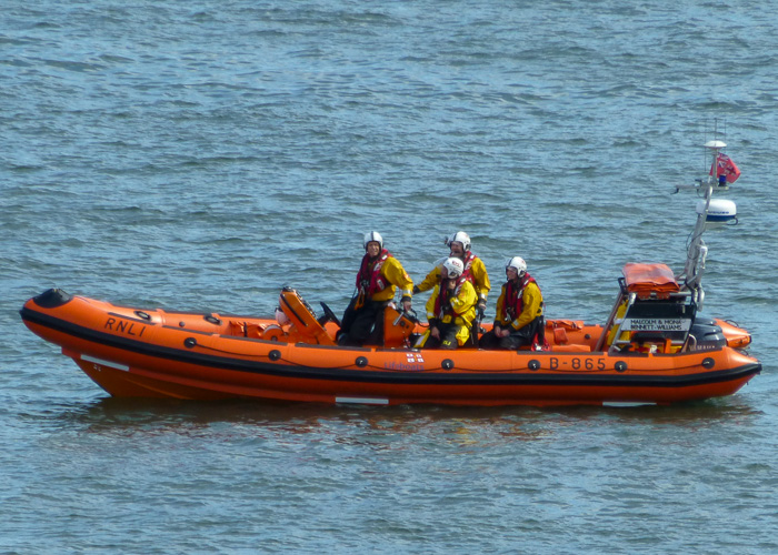 Photograph of the vessel RNLB Malcolm and Mona Bennett-Williams pictured at Priors Haven, Tynemouth on 23rd August 2014