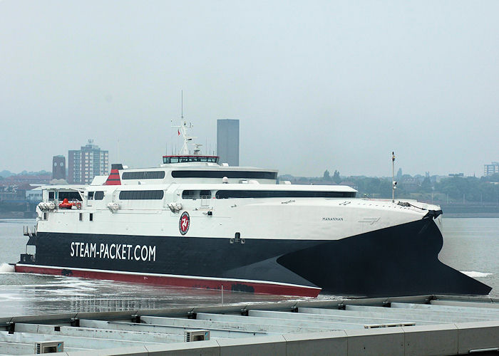 Photograph of the vessel  Manannan pictured departing Liverpool on 27th June 2009