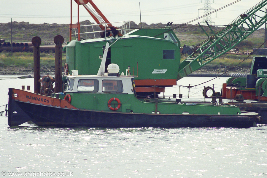 Photograph of the vessel  Mandaros pictured on the Swale on 1st September 2001