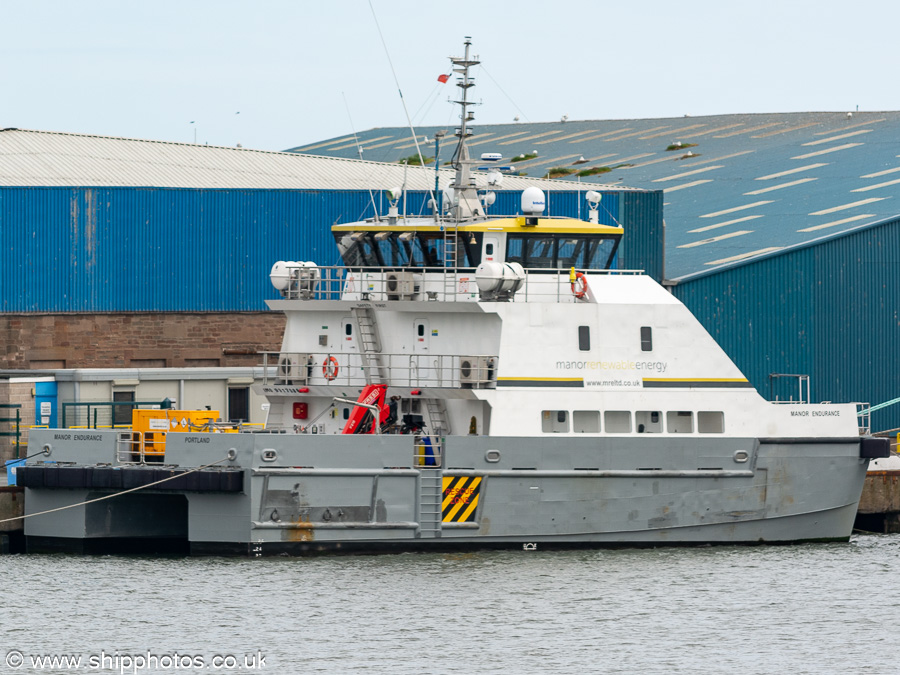 Photograph of the vessel  Manor Endurance pictured at Montrose on 12th May 2022