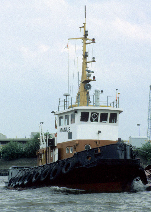 Photograph of the vessel  Manus pictured at Hamburg on 27th May 1998